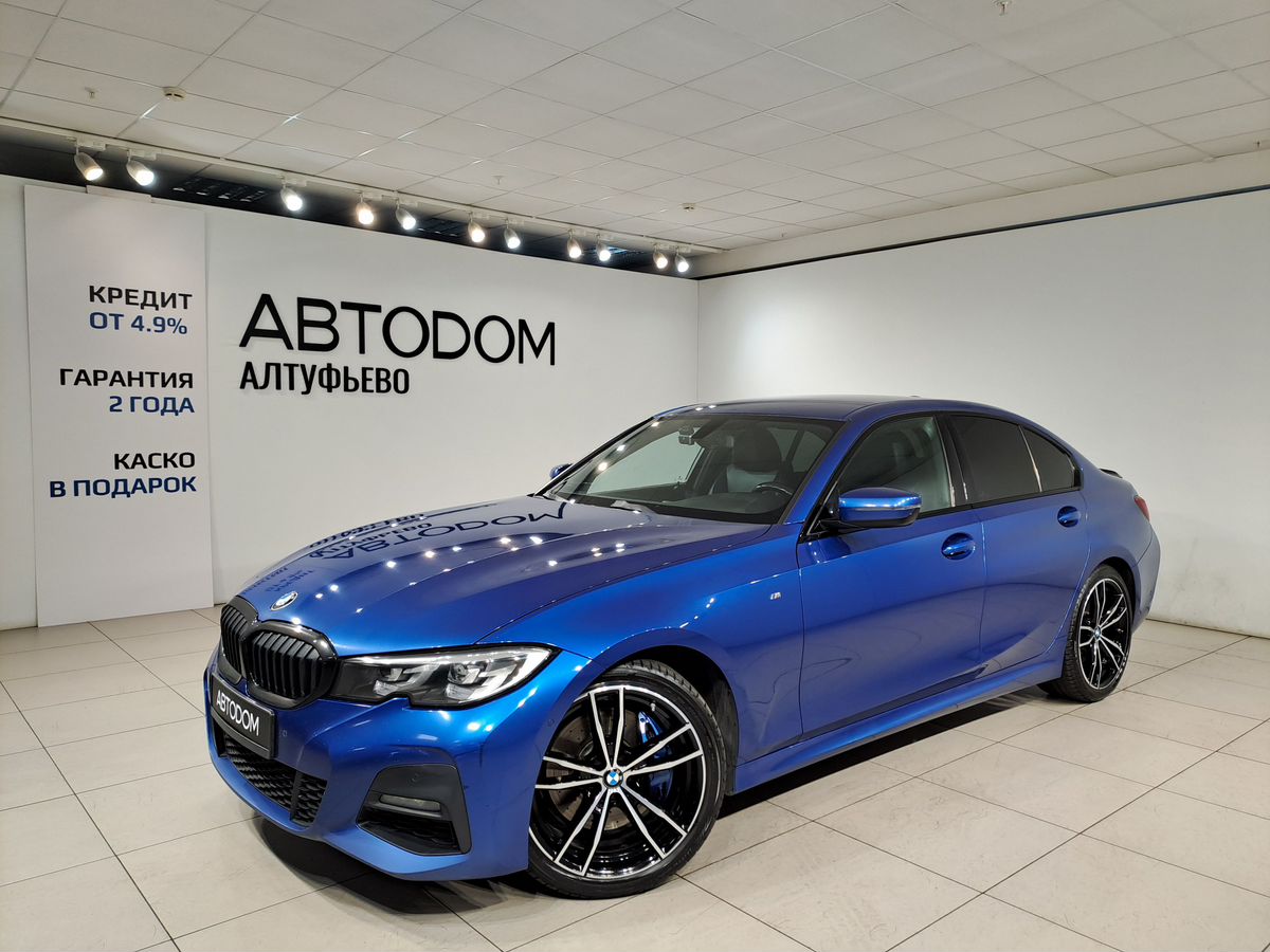 BMW 3 серии VII поколение (G20/G21/G28) 320 2.0d AT 4WD (190 л.с.) M Sport Pure Синий 2020 с пробегом 196 950 км