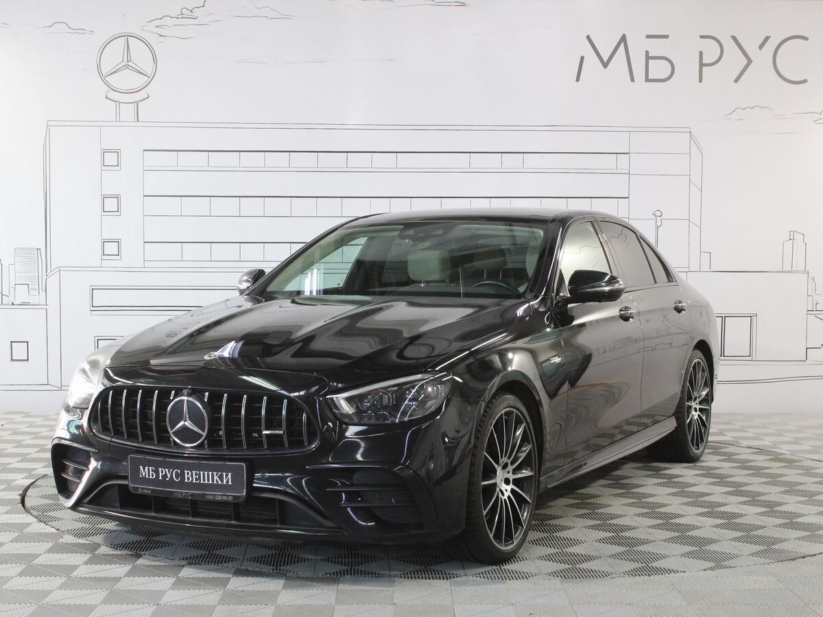 Автомобиль Mercedes-Benz E-Класс AMG V (W213) [рестайлинг] 53 AMG 3.0 AT 4Matic (435 л.с.) Base Чёрный 2021 с пробегом 62 516 км