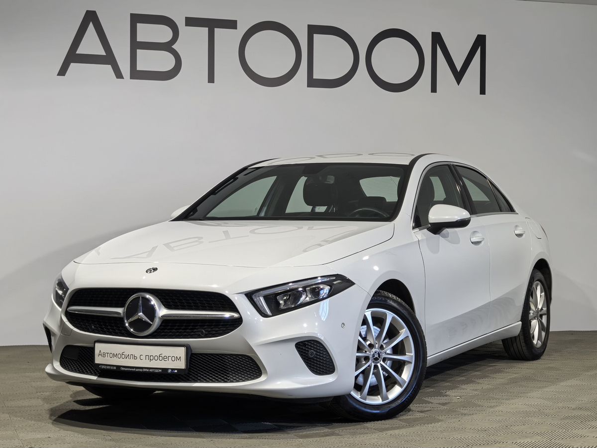 Автомобиль Mercedes-Benz A-Класс IV поколение (W177) 200 1.3 AMT (150 л.с.) Progressive Белый 2019 с пробегом 47 574 км