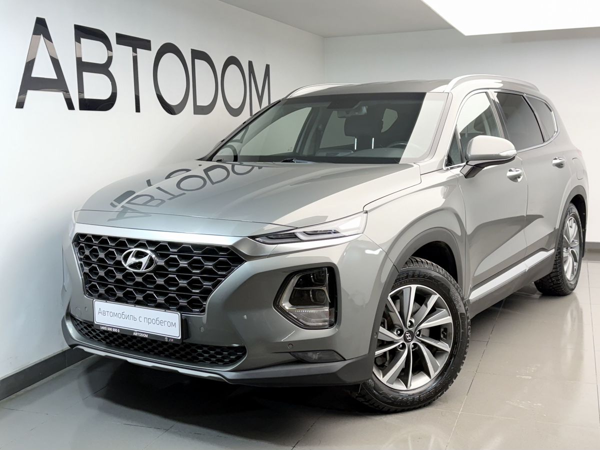 Автомобиль Hyundai Santa Fe IV поколение (TM) 2.2d AT 4WD (200 л.с.) Lifestyle Серый 2019 с пробегом 120 277 км