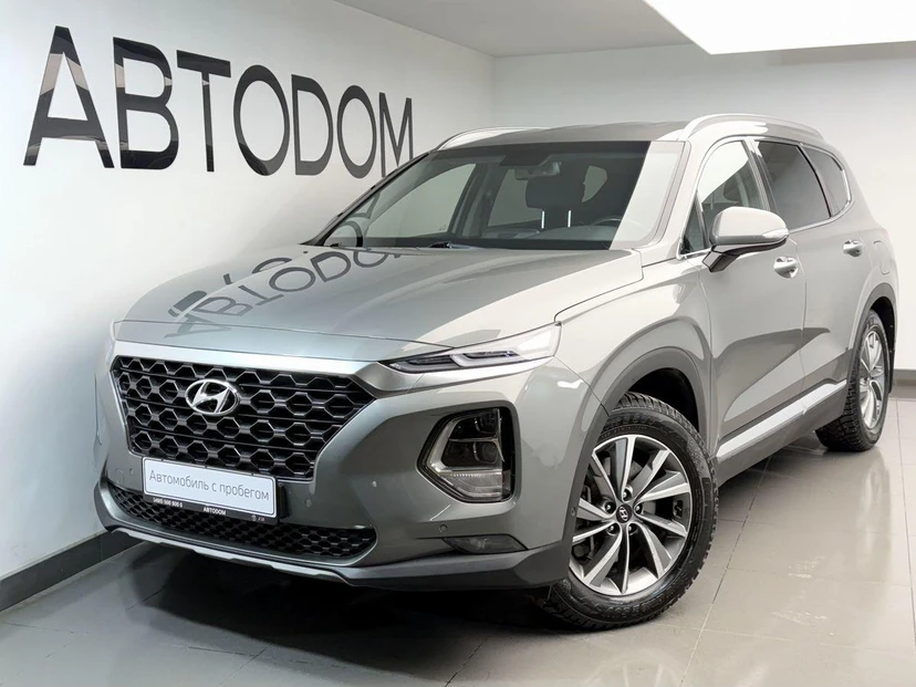Автомобиль Hyundai Santa Fe IV поколение (TM) 2.2d AT 4WD (200 л.с.) Lifestyle Серый 2019 с пробегом 120 277 км