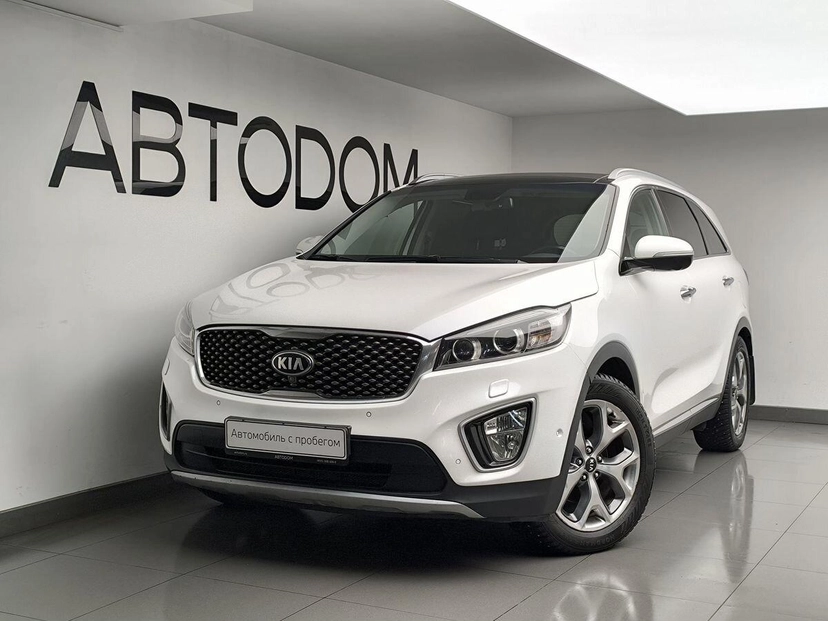 Автомобиль Kia Sorento III поколение 2.2d AT 4WD (5 мест) (200 л.с.) Premium Белый 2016 с пробегом 248 280 км