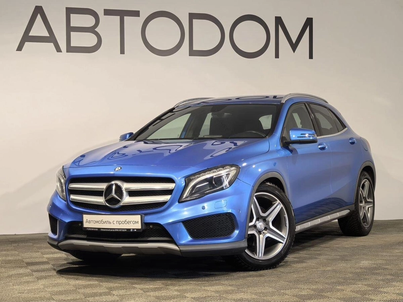 Автомобиль Mercedes-Benz GLA I поколение (X156) 250 2.0 AMT 4Matic (211 л.с.) Особая серия Синий 2015 с пробегом 104 821 км