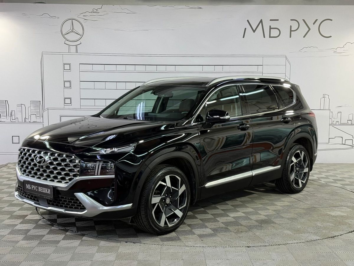 Hyundai Santa Fe IV (TM) [рестайлинг] 3.5 AT 4WD (249 л.с.) High-Tech + Exclusive Чёрный 2021 с пробегом 76 752 км