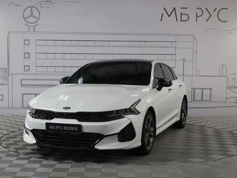 Автомобиль Kia K5 III поколение 2.5 AT (194 л.с.) GT Line+ (2020-2021) Белый 2020 с пробегом 76 000 км