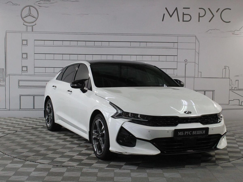 Автомобиль Kia K5 III поколение 2.5 AT (194 л.с.) GT Line+ (2020-2021) Белый 2020 с пробегом 72 749 км