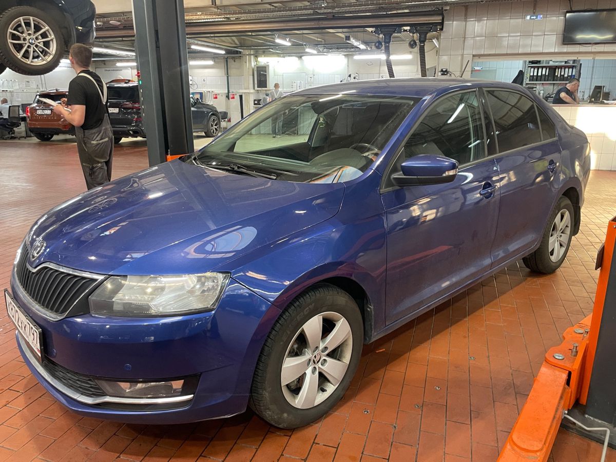 Skoda Rapid I [рестайлинг] 1.4 AMT (125 л.с.) Style Синий 2017 с пробегом 109 720 км
