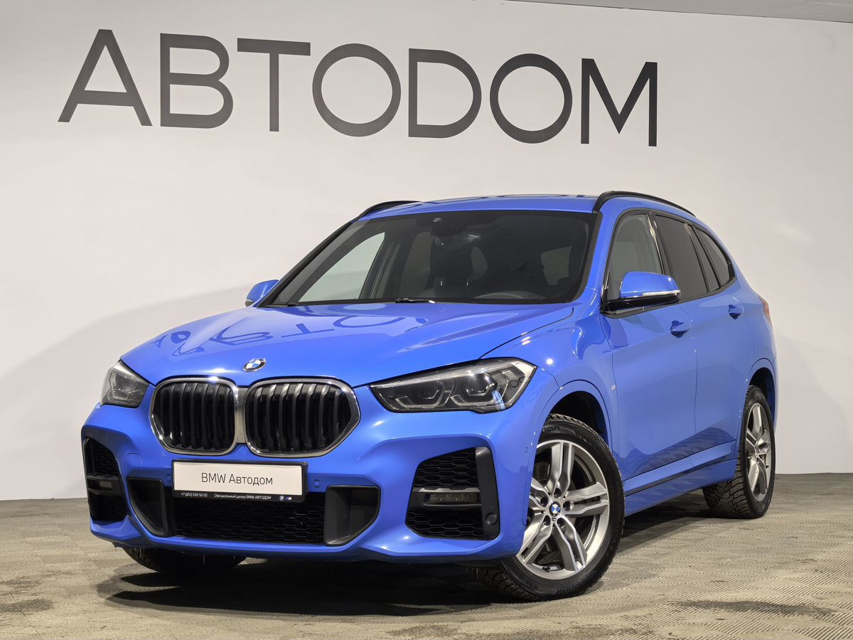 Автомобиль BMW X1 II (F48) [рестайлинг] 2.0 AT 4WD (192 л.с.) M Sport Синий 2019 с пробегом 99 955 км