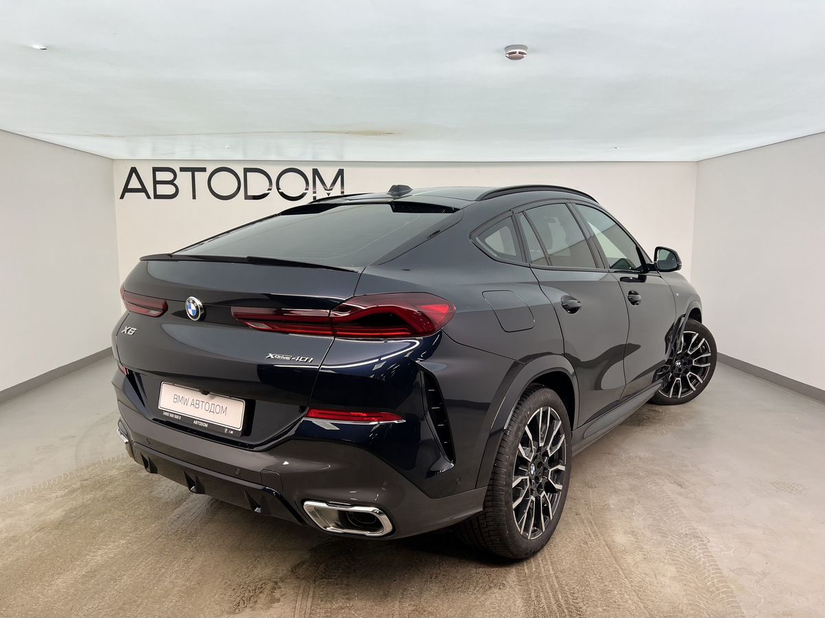 Автомобиль BMW X6 III (G06) [рестайлинг] 3.0 AT 4WD (381 л.с.) Base Чёрный 2024 с пробегом 7 703 км
