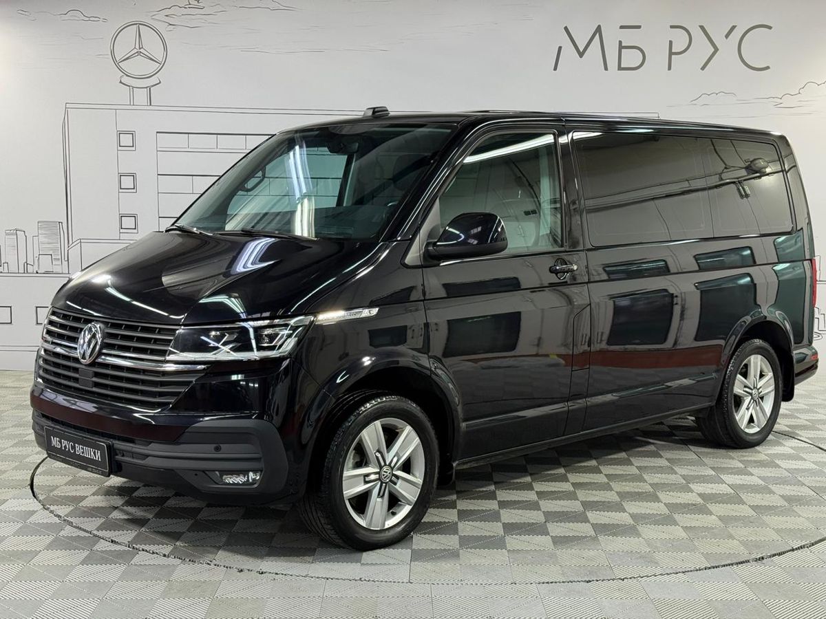 Автомобиль Volkswagen Multivan IV (T6) [рестайлинг] 2.0d AMT 4WD (150 л.с.) Trendline Чёрный 2022 с пробегом 48 000 км