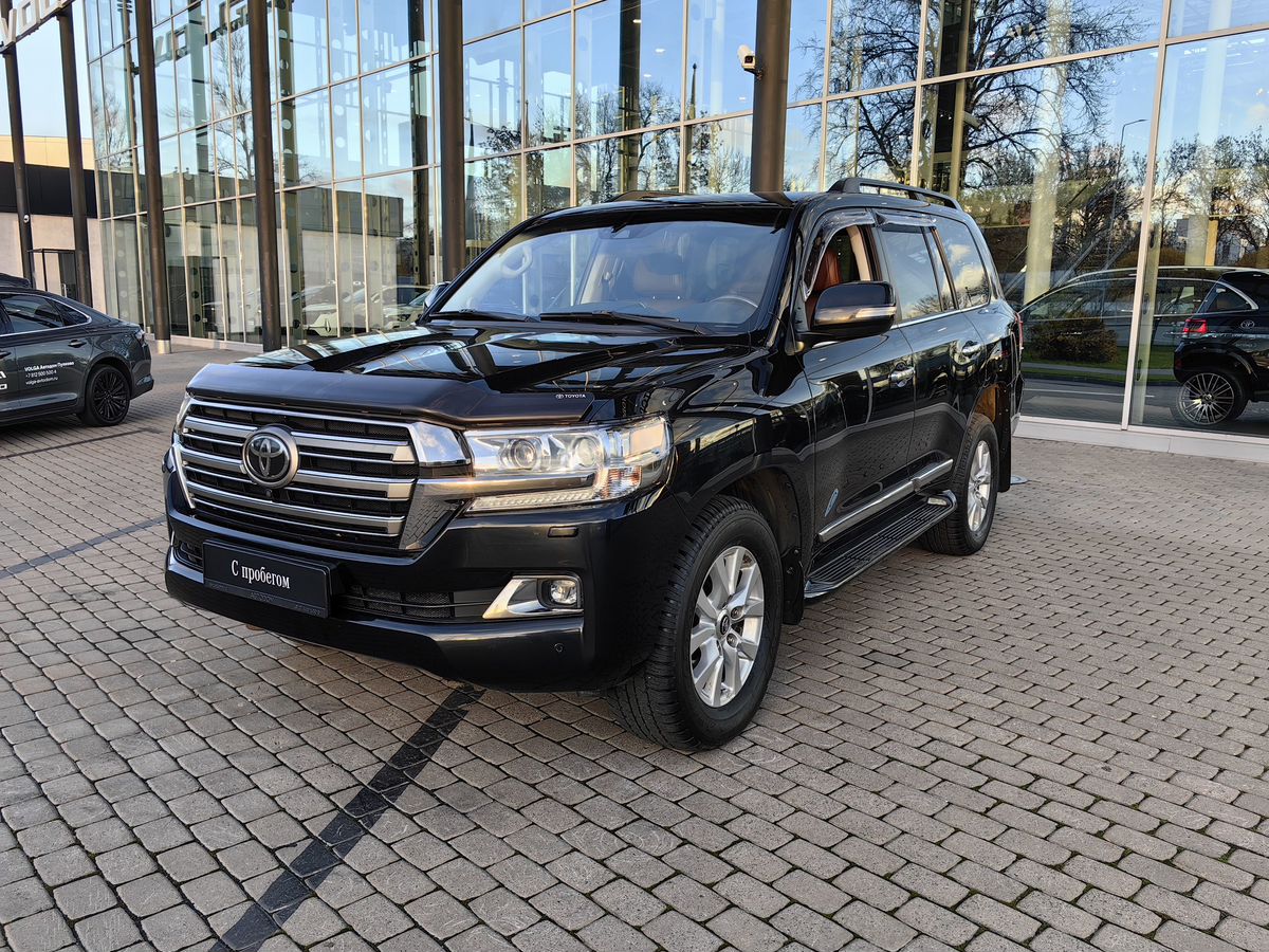 Toyota Land Cruiser IX (J200) [2-й рестайлинг] 4.5d AT 4WD (249 л.с.) Люкс Safety (7 мест) Чёрный 2016 с пробегом 169 679 км