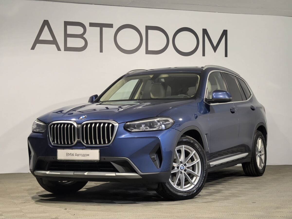 BMW X3 III (G01) [рестайлинг] 2.0d AT 4WD (190 л.с.) Lifestyle Синий 2021 с пробегом 65 426 км