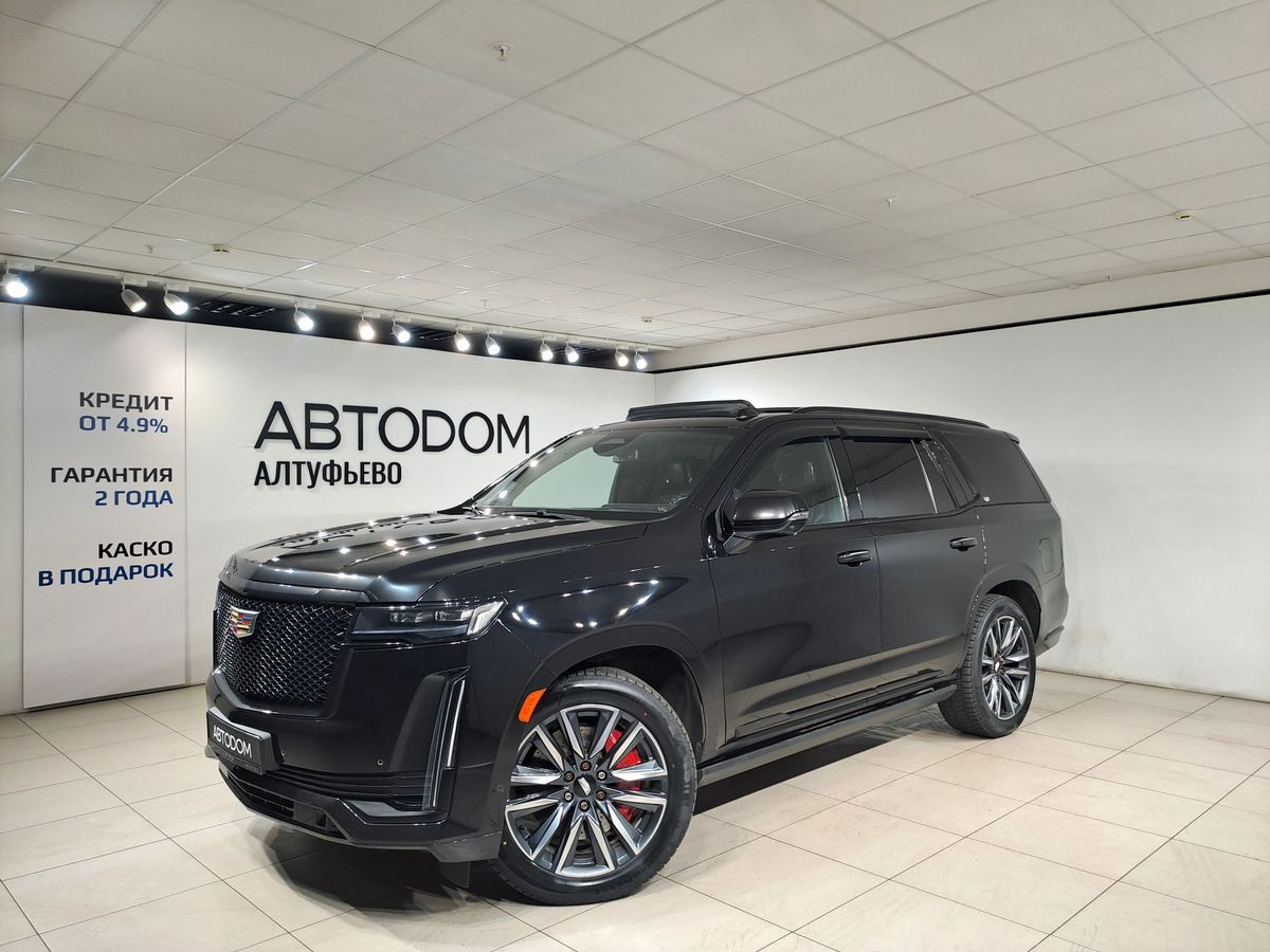 Автомобиль Cadillac Escalade V поколение 6.2 AT 4WD (416 л.с.) Sport Platinum Чёрный 2021 с пробегом 157 030 км