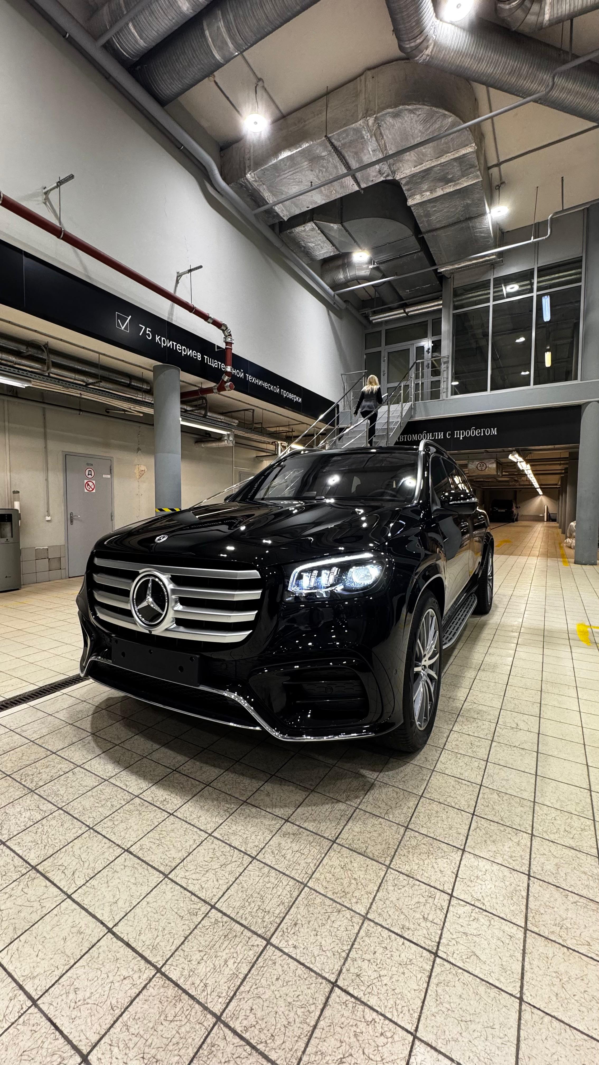 Автомобиль Mercedes-Benz GLS II (X167) [рестайлинг] 450 3.0 AT 4Matic (381 л.с.) Base Чёрный 2025 