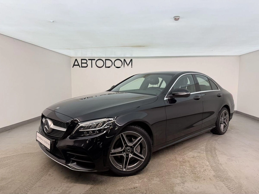 Автомобиль Mercedes-Benz C-Класс IV поколение (W205/S205/C205) 180 1.6 AT (150 л.с.) Sport Чёрный 2018 с пробегом 96 334 км