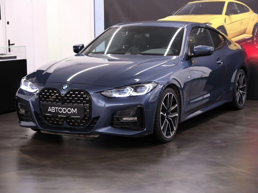 Автомобиль BMW 4 серии II поколение (G22/G23/G26) 420 2.0d AT (190 л.с.) M Sport Pure Синий 2021 с пробегом 7 552 км
