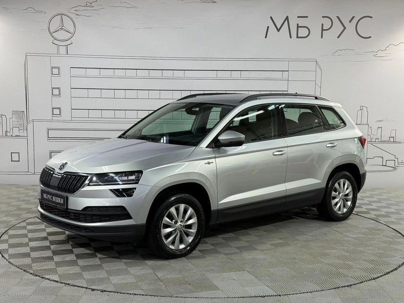 Автомобиль Skoda Karoq I поколение 1.4 AMT 4WD (150 л.с.) Hockey Edition (2020-2021) Серебристый 2021 с пробегом 78 000 км