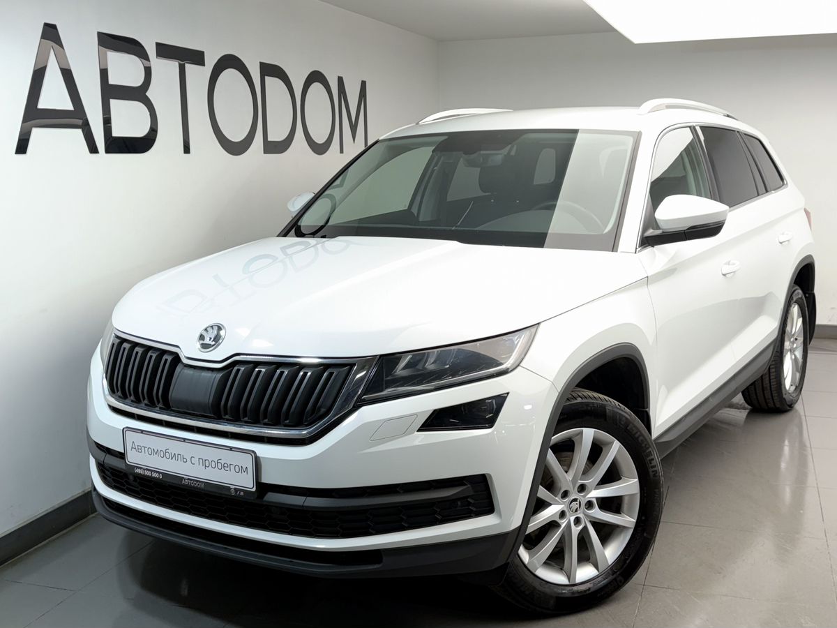 Skoda Kodiaq I поколение 2.0d AMT 4WD (150 л.с.) Style Белый 2020 с пробегом 76 346 км