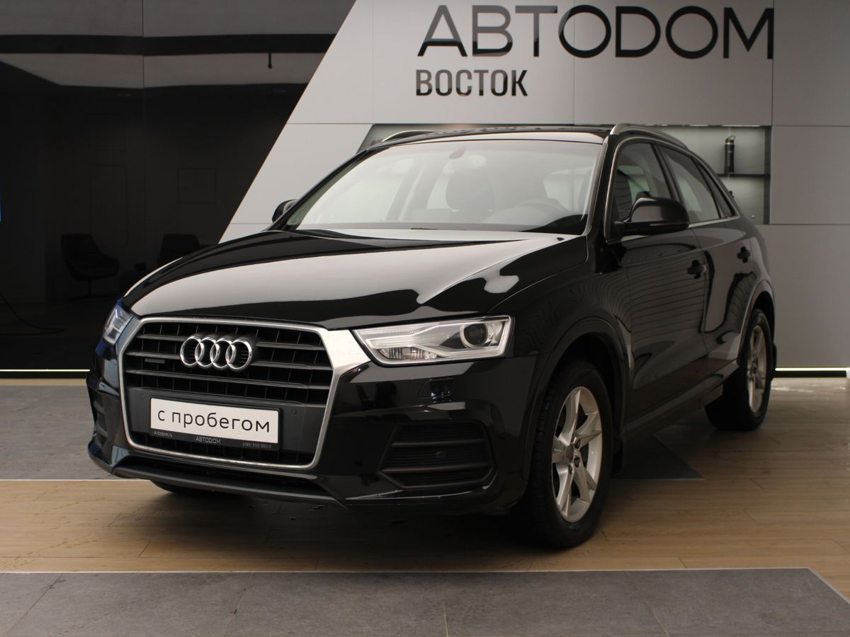 Купить Audi Q3 2015, 2.0 AMT 4WD (180 л.с.) Чёрный с пробегом 85796 км / 6436050 по цене от 1 882 000 руб в АВТОДОМ - официальный дилер в Москве