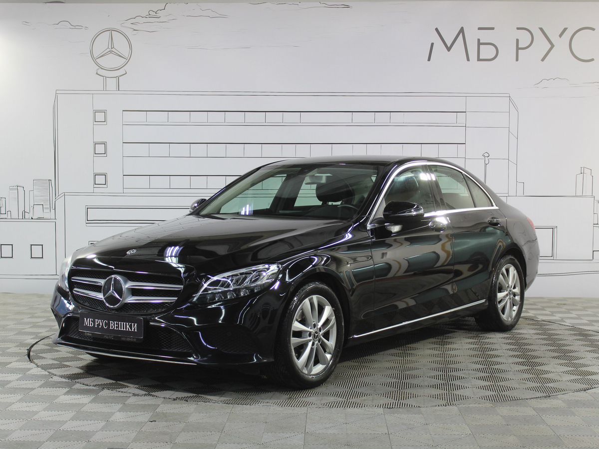 Mercedes-Benz C-Класс IV (W205/S205/C205) [рестайлинг] 180 1.5 AT (150 л.с.) Avantgarde Edition Чёрный 2019 с пробегом 60 542 км