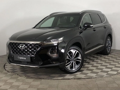 Автомобиль Hyundai Santa Fe IV поколение (TM) 2.2d AT 4WD (200 л.с.) Black&Brown (2018-2019) Черный 2019 с пробегом 102000 км