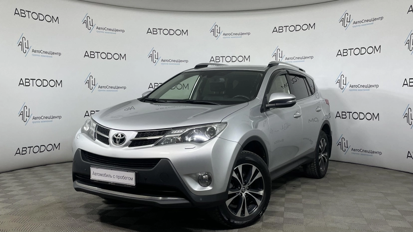 Автомобиль Toyota RAV4 IV поколение (XA40) 2.5 AT 4WD (179 л.с.) Престиж Плюс Серебристый 2014 с пробегом 104 297 км