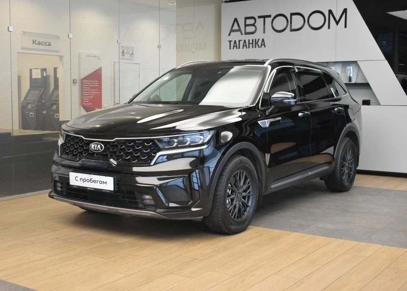 Автомобиль Kia Sorento IV поколение 2.2d AMT 4WD (199 л.с.) Prestige Чёрный 2021 с пробегом 83 946 км