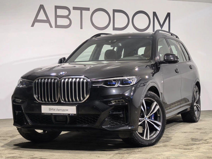 Автомобиль BMW X7 I поколение (G07) 3.0d AT 4WD (249 л.с.) M Sport Pro Чёрный 2021 с пробегом 66 347 км