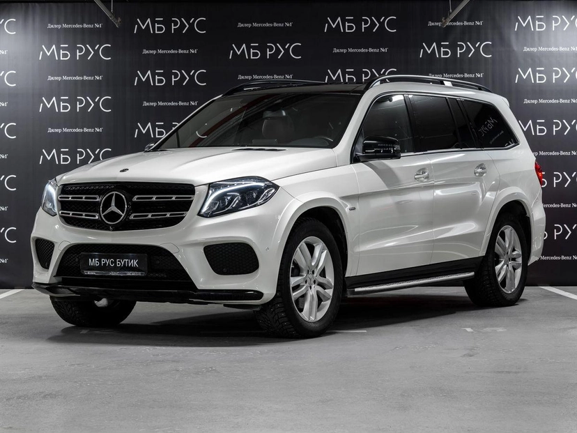Автомобиль Mercedes-Benz GLS I поколение (X166) 350 3.0d AT 4Matic (249 л.с.) Особая серия Белый 2018 с пробегом 47 000 км