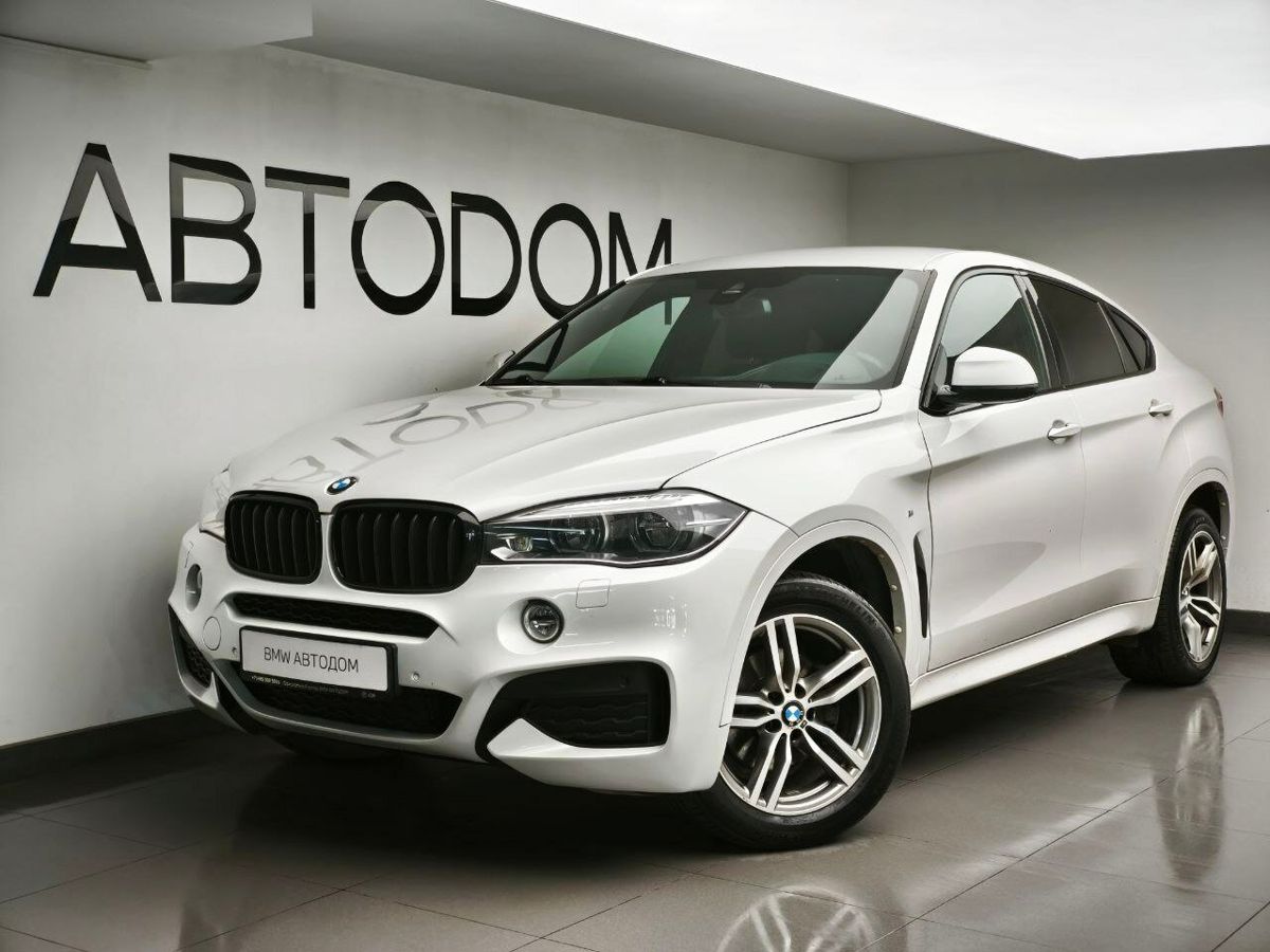 Автомобиль BMW X6 II поколение (F16) 3.0d AT 4WD (249 л.с.) M Sport Белый 2018 с пробегом 141 241 км