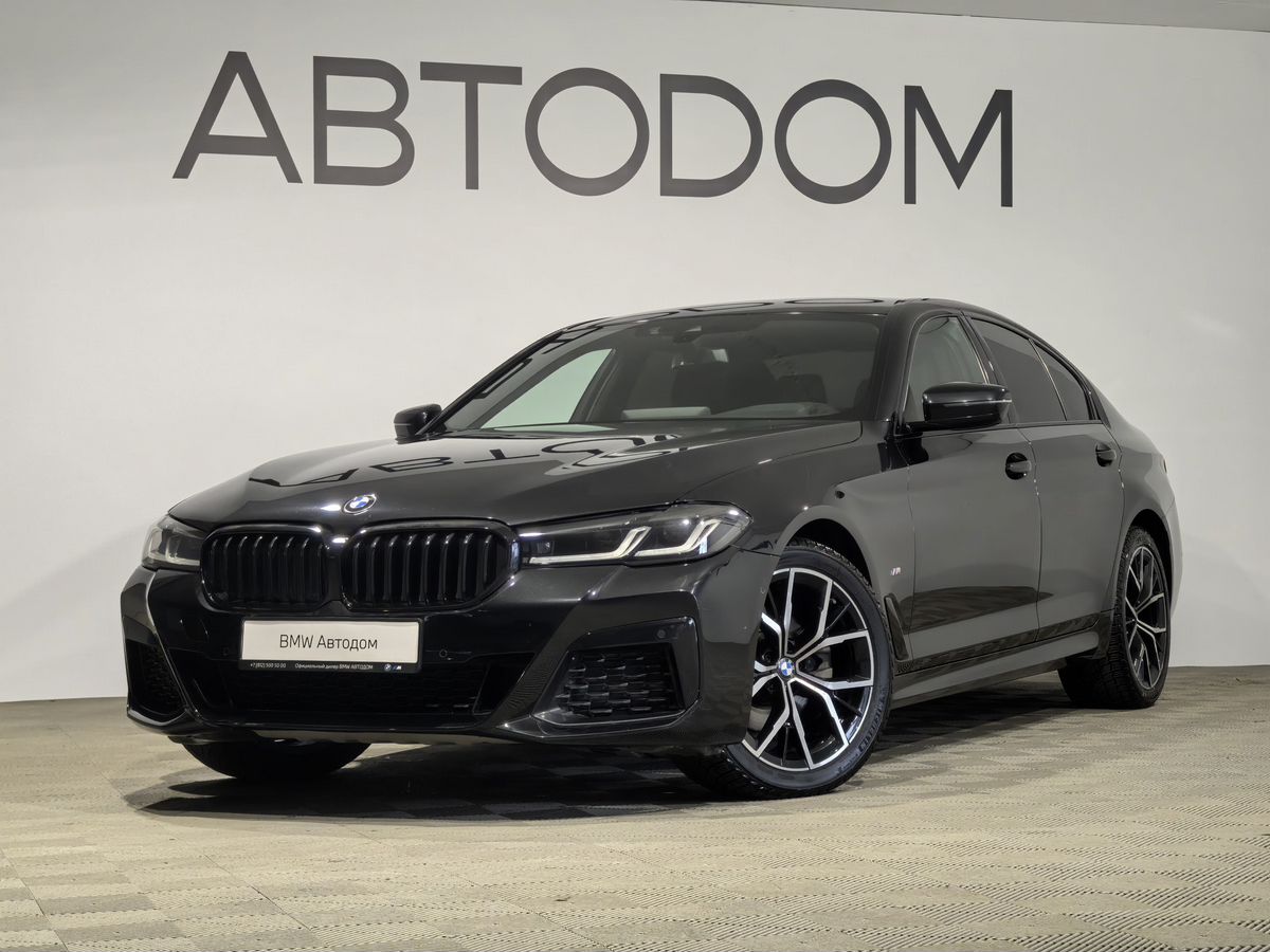 BMW 5 серии VII (G30/G31) [рестайлинг] 520 2.0d AT 4WD (190 л.с.) M Sport Pure Чёрный 2022 с пробегом 48 726 км