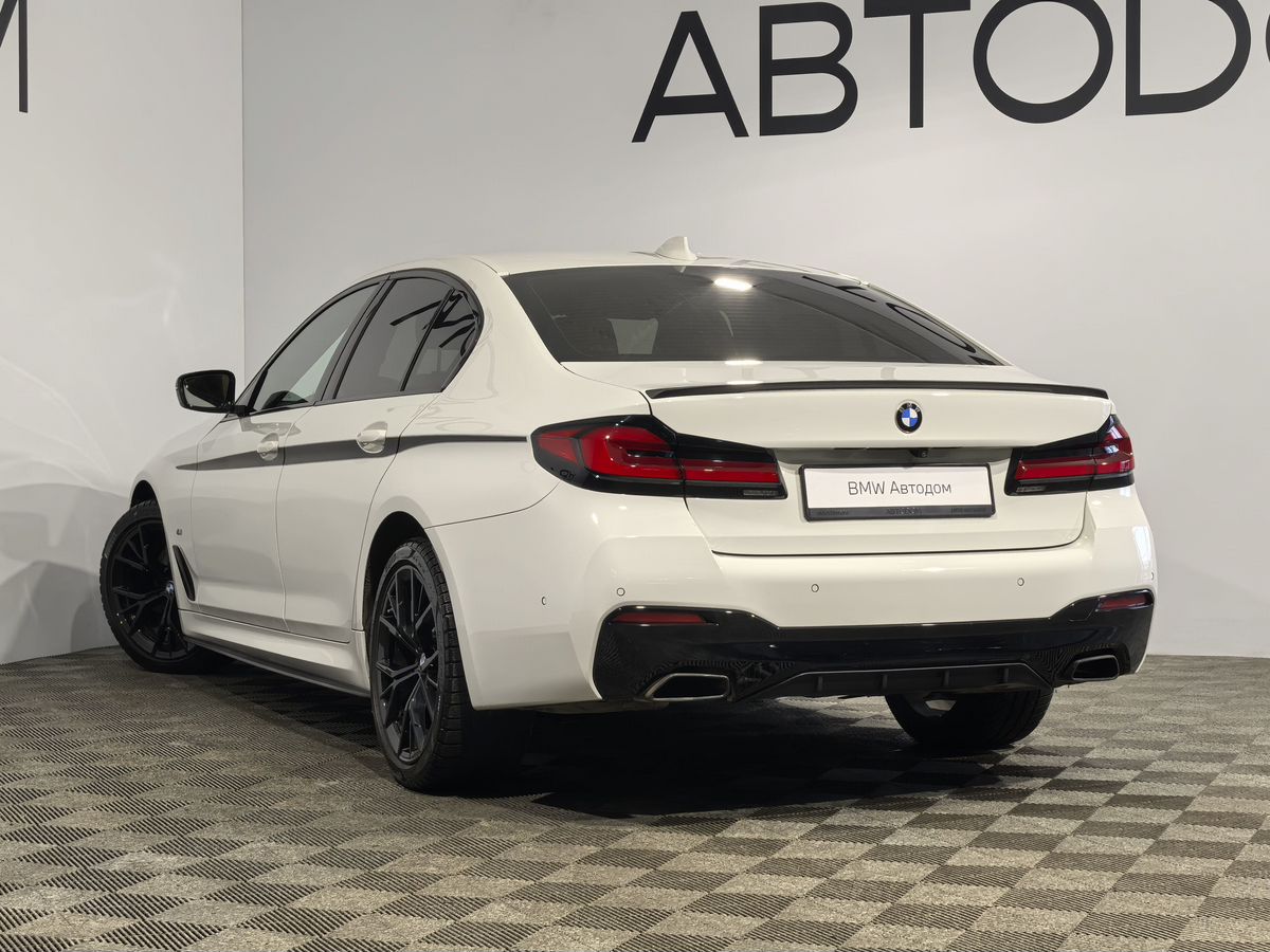 Автомобиль BMW 5 серии VII (G30/G31) [рестайлинг] 520 2.0d AT 4WD (190 л.с.) M Sport Pure Белый 2021 с пробегом 60 000 км
