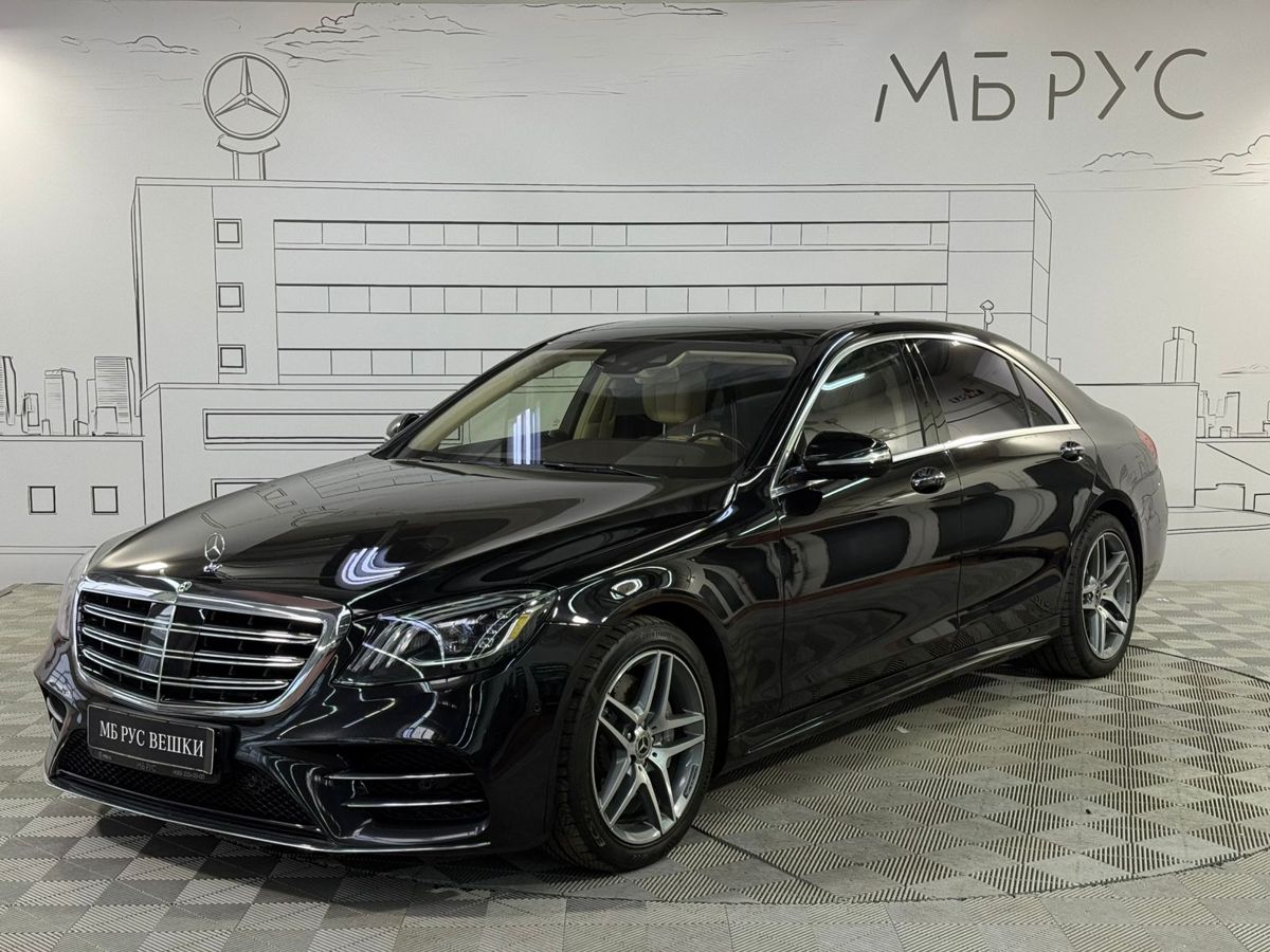 Mercedes-Benz S-Класс VI (W222/C217) [рестайлинг] 560 4.0 AT 4Matic (469 л.с.) Base Чёрный 2018 с пробегом 72 555 км