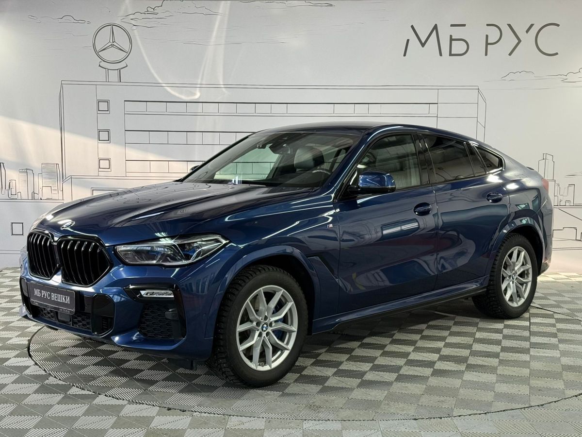 Автомобиль BMW X6 III поколение (G06) 3.0d AT 4WD (249 л.с.) M Sport Plus Синий 2020 с пробегом 90 325 км