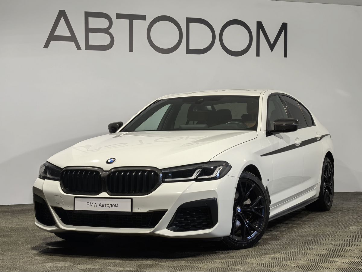 Автомобиль BMW 5 серии VII (G30/G31) [рестайлинг] 520 2.0d AT 4WD (190 л.с.) M Sport Pure Белый 2021 с пробегом 60 000 км