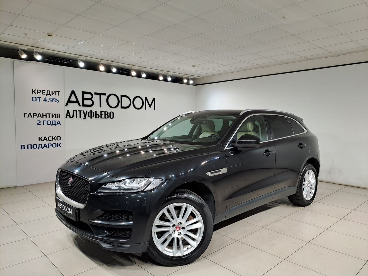 Jaguar F-Pace I поколение 2.0d AT 4WD (240 л.с.) Prestige Чёрный 2018 с пробегом 121 176 км
