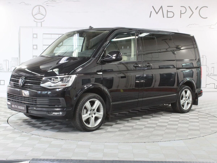 Автомобиль Volkswagen Multivan IV поколение (T6) 2.0d AMT 4WD (180 л.с.) Highline Чёрный 2018 с пробегом 200 672 км