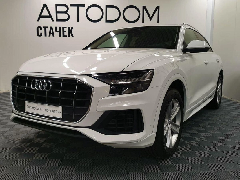 Автомобиль Audi Q8 I поколение 3.0 AT 4WD (340 л.с.) Base Белый 2019 с пробегом 39 000 км
