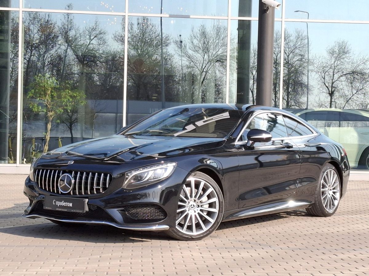 Автомобиль Mercedes-Benz S-Класс VI поколение (W222/C217) 400 3.0 AT 4Matic (367 л.с.) Base Чёрный 2017 с пробегом 75 402 км