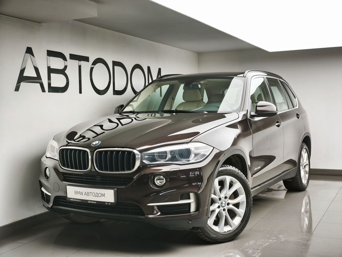 Автомобиль BMW X5 III поколение (F15) 3.0 AT 4WD (306 л.с.) Prestige Коричневый 2015 с пробегом 189 632 км