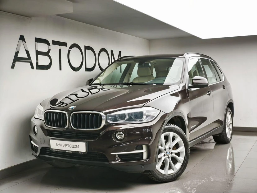 Автомобиль BMW X5 III поколение (F15) 3.0 AT 4WD (306 л.с.) Prestige Коричневый 2015 с пробегом 189 632 км