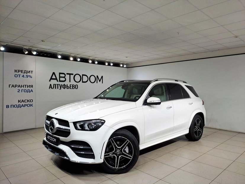 Автомобиль Mercedes-Benz GLE II поколение (V167) 300 2.0d AT 4Matic (245 л.с.) Sport Plus Белый 2021 с пробегом 53 323 км