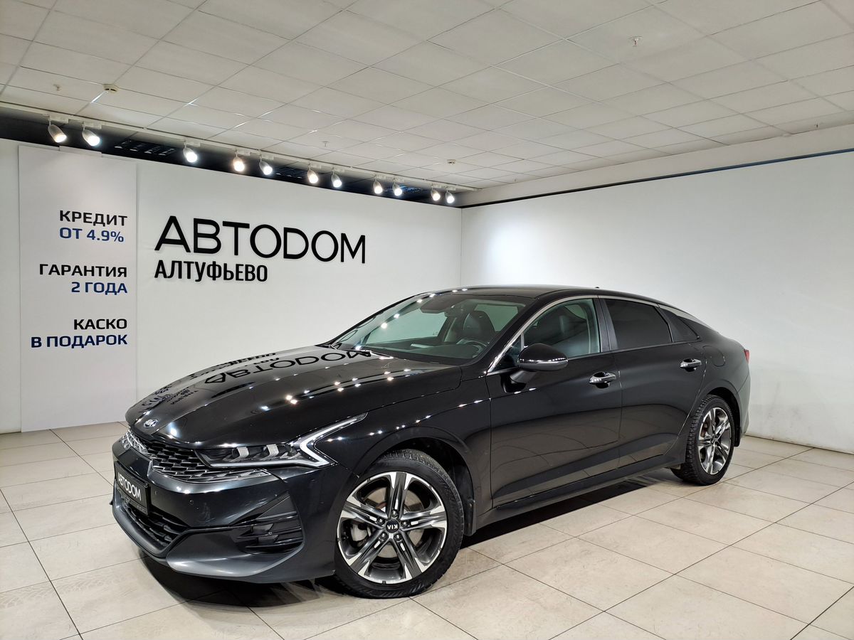 Автомобиль Kia K5 III поколение 2.5 AT (194 л.с.) Luxe (2020-2021) Чёрный 2021 с пробегом 133 000 км