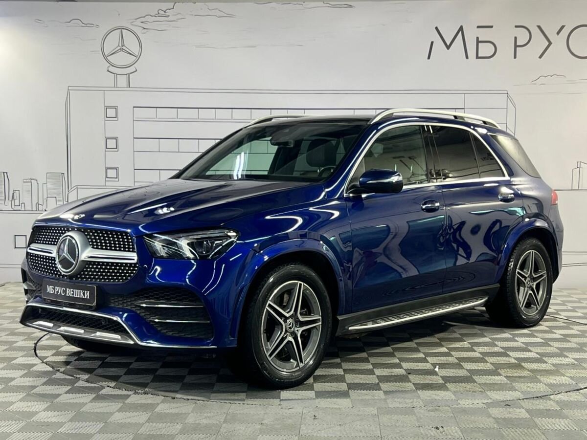 Автомобиль Mercedes-Benz GLE II поколение (V167) 450 3.0 AT 4Matic (367 л.с.) Sport Plus Синий 2019 с пробегом 58 000 км