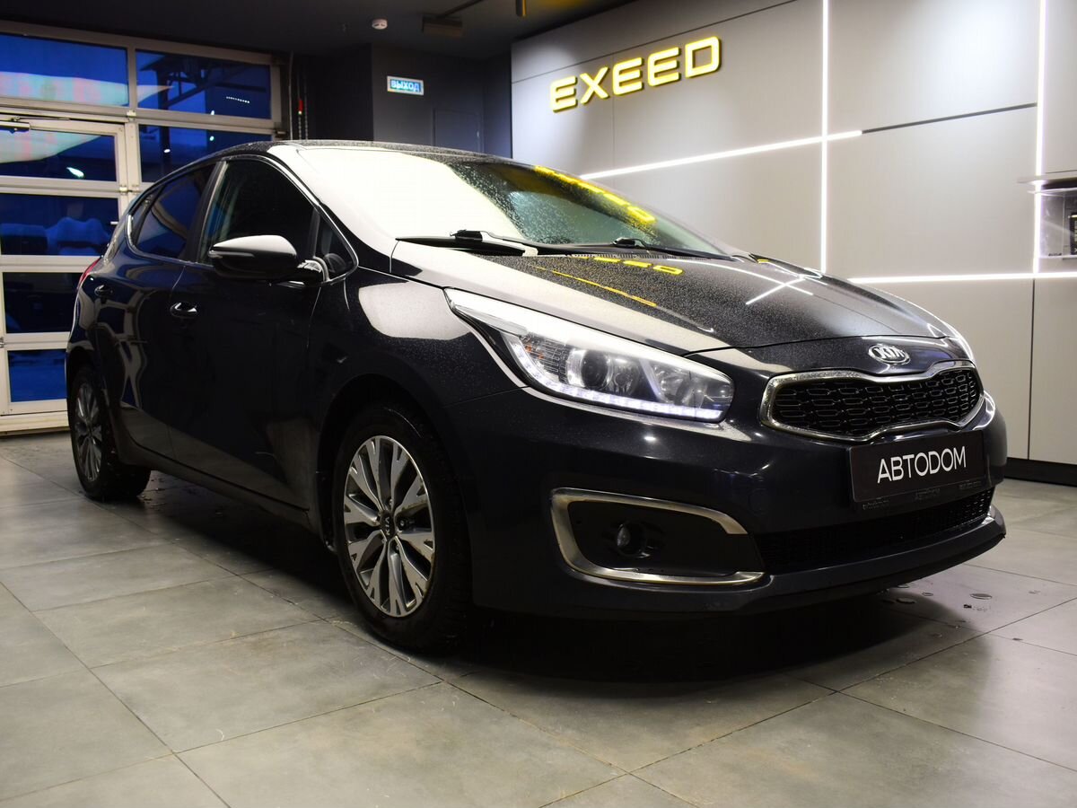 Автомобиль Kia Ceed II [рестайлинг] 1.6 AMT (135 л.с.) Prestige 2016 Чёрный 2016 с пробегом 134 800 км