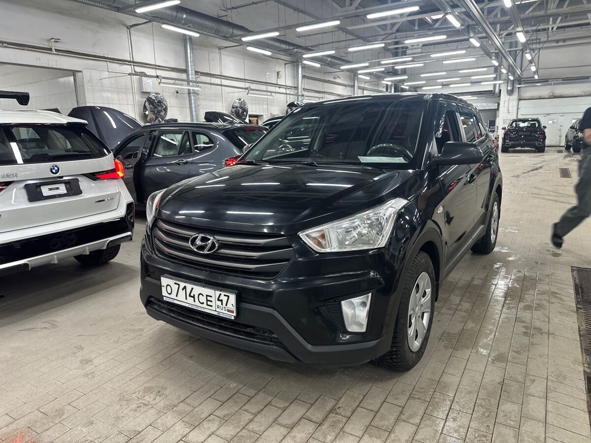 Автомобиль Hyundai Creta I поколение 1.6 AT (123 л.с.) Active Чёрный 2017 с пробегом 95 190 км