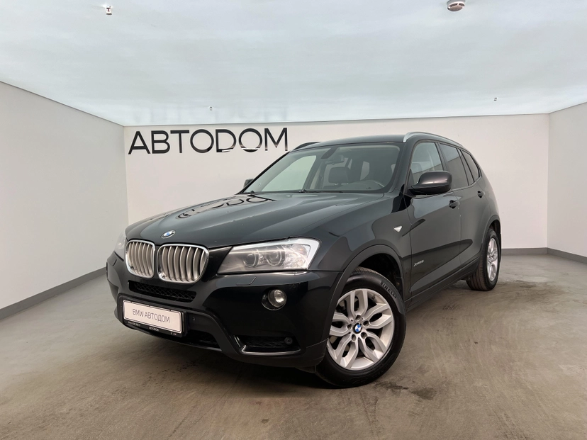 Автомобиль BMW X3 II поколение (F25) 3.0 AT 4WD (258 л.с.) Base Чёрный 2012 с пробегом 181 750 км