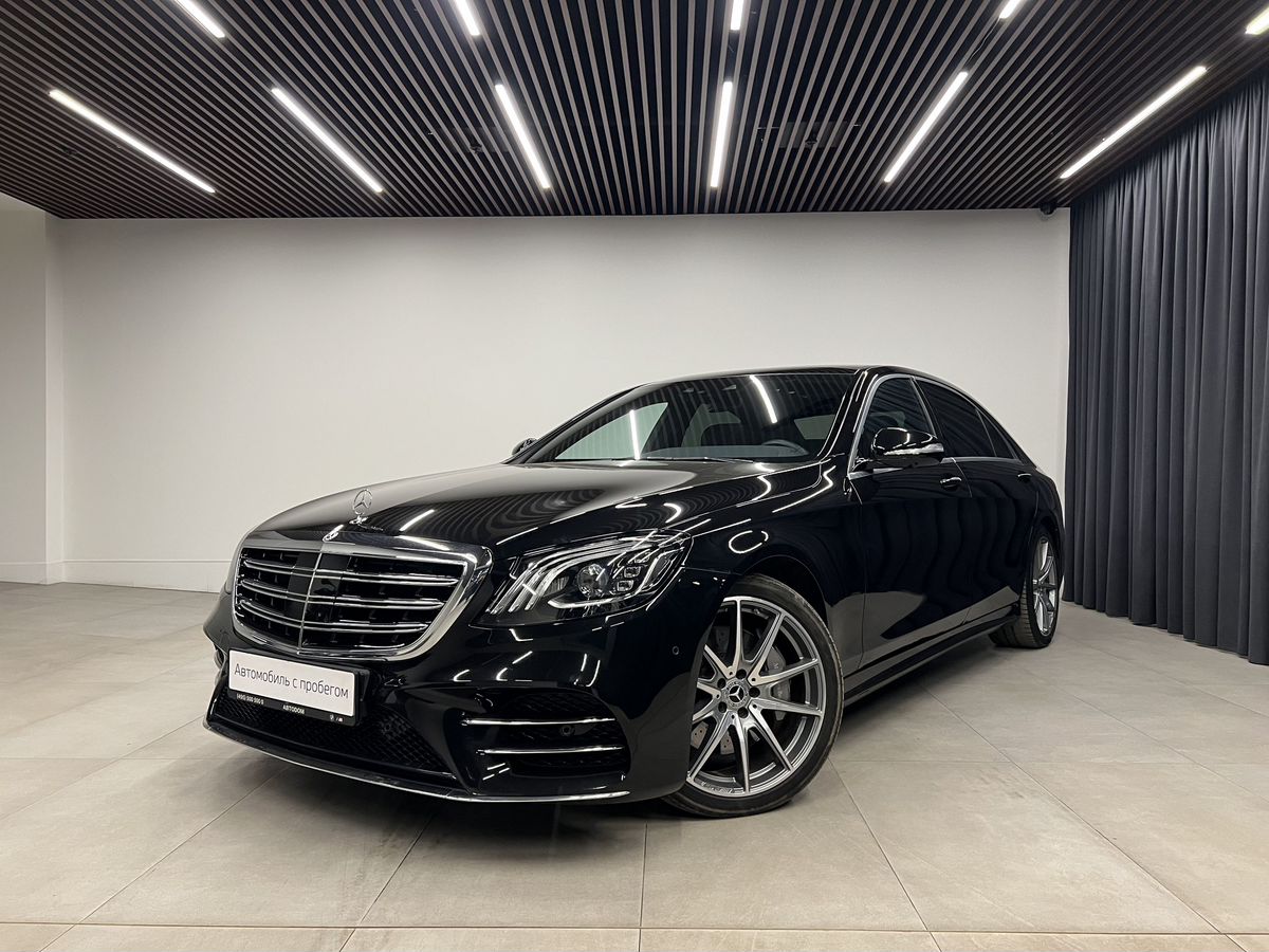 Автомобиль Mercedes-Benz S-Класс VI (W222/C217) [рестайлинг] 400 2.9d AT (340 л.с.) Base Чёрный 2020 с пробегом 43 855 км