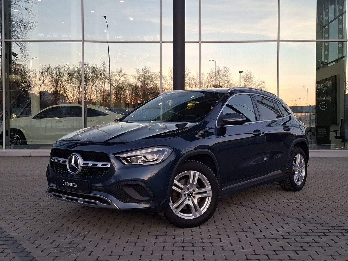Автомобиль Mercedes-Benz GLA II поколение (H247) 200 1.3 AMT (150 л.с.) Progressive Синий 2020 с пробегом 46 000 км