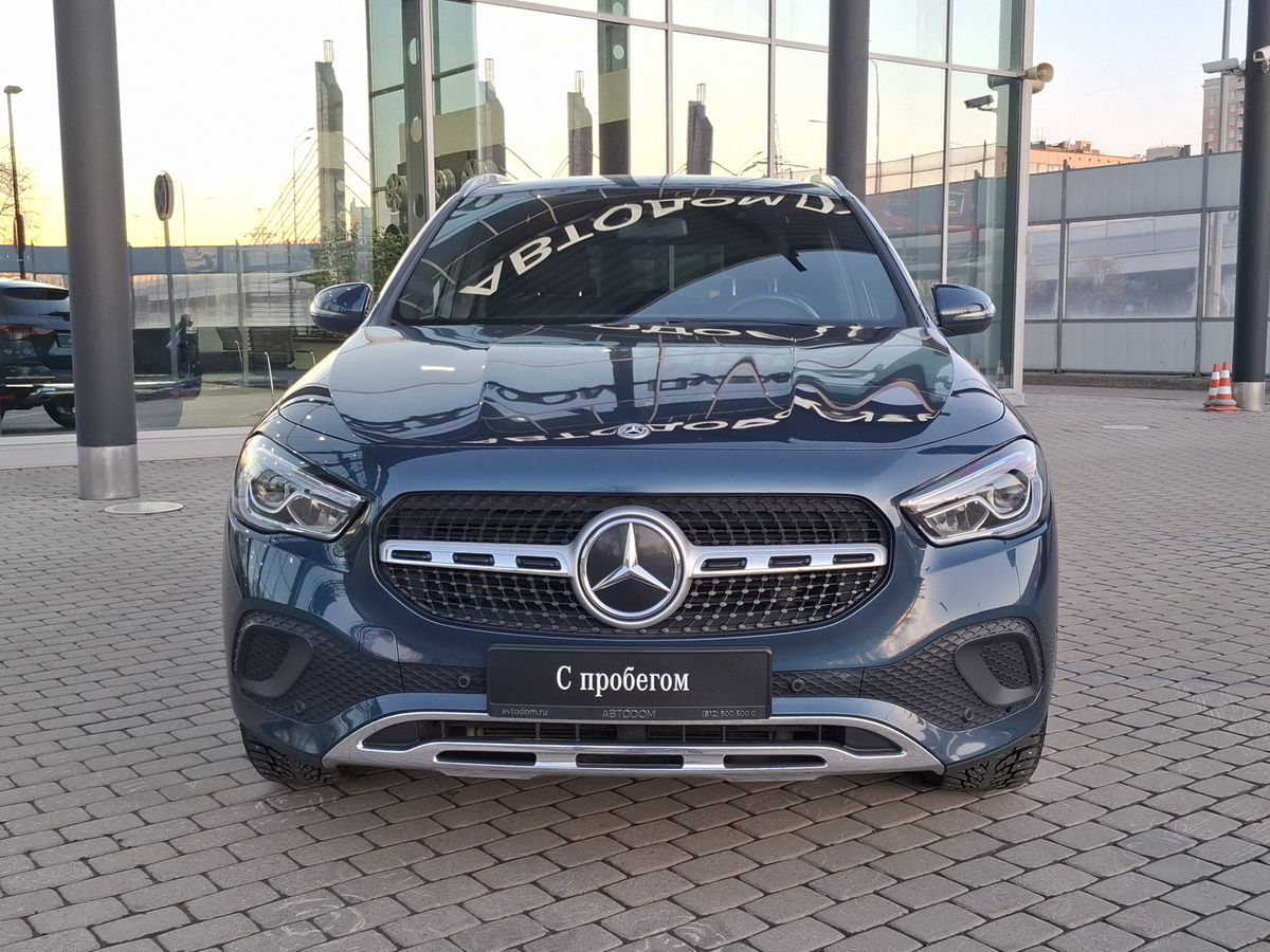 Автомобиль Mercedes-Benz GLA II поколение (H247) 200 1.3 AMT (150 л.с.) Progressive Синий 2020 с пробегом 46 000 км